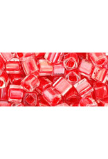 Toho 341  4mm  Cube  6g  Clear Red c/l