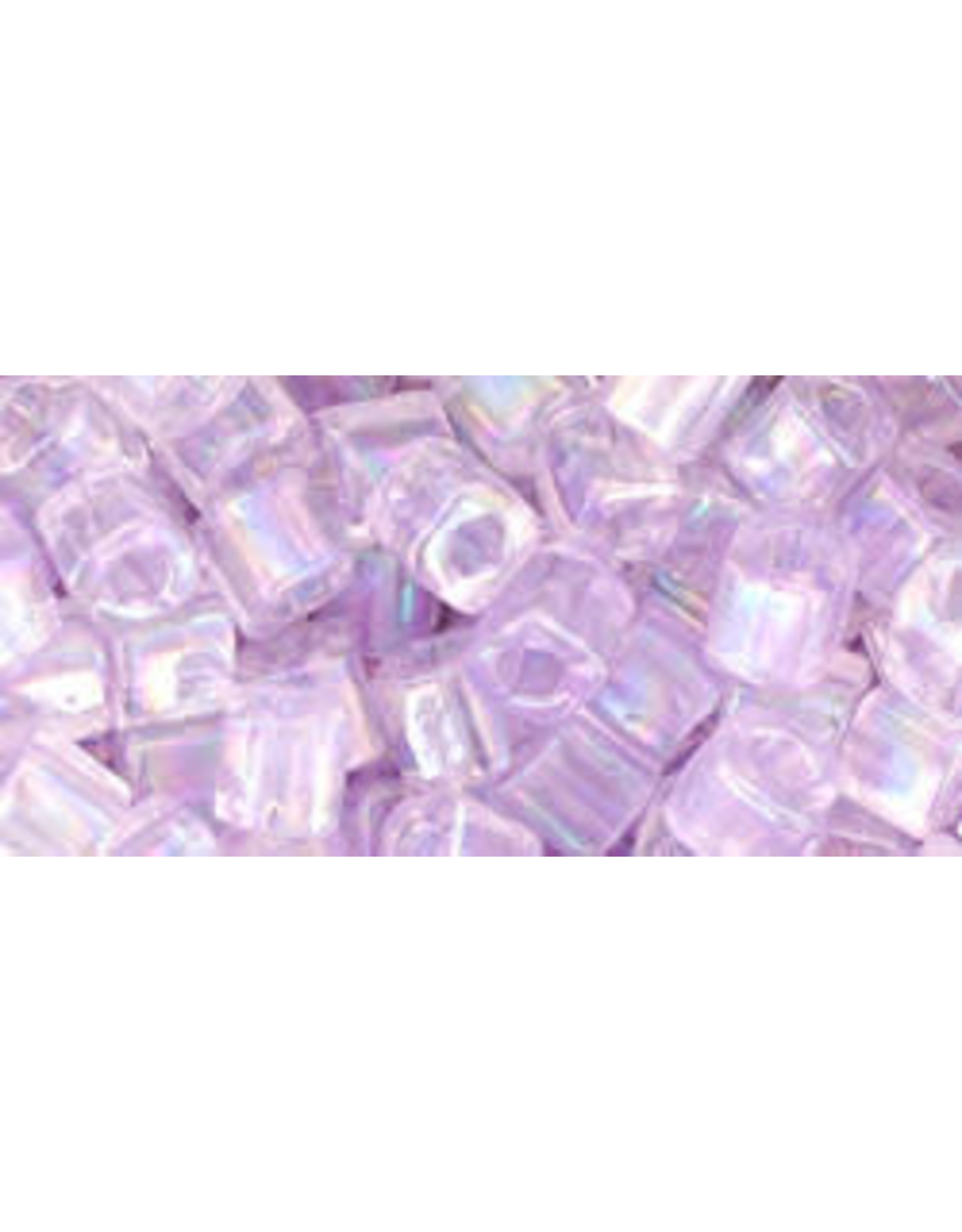 Toho 477d  4mm  Cube  6g   Transparent Alexandrite Purple AB