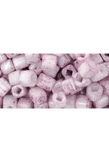 Toho 1200 4mm  Cube  6g  Opaque White Pink Lustre