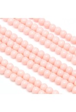8mm Round Glass Pearl Pale Pink approx  x50