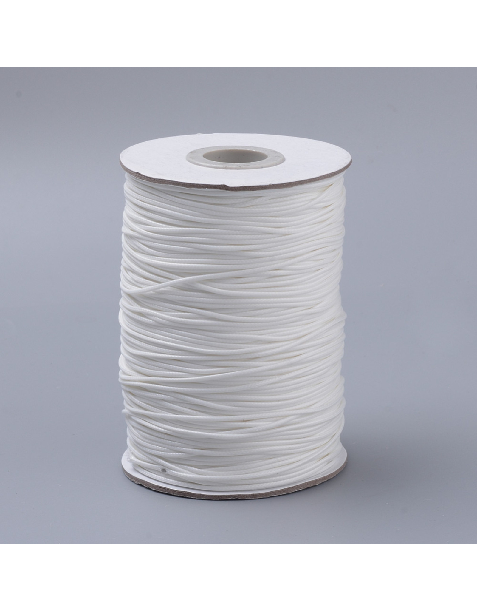 Braided Waxed Polyester  1mm White   x10m