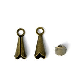 Bell Cone Charm Antique Bronze 8x4mm  x50  Brass NF