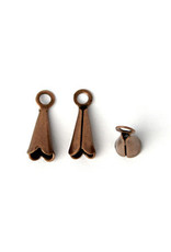 Bell Cone Charm Antique Copper 8x4mm  x50  Brass NF