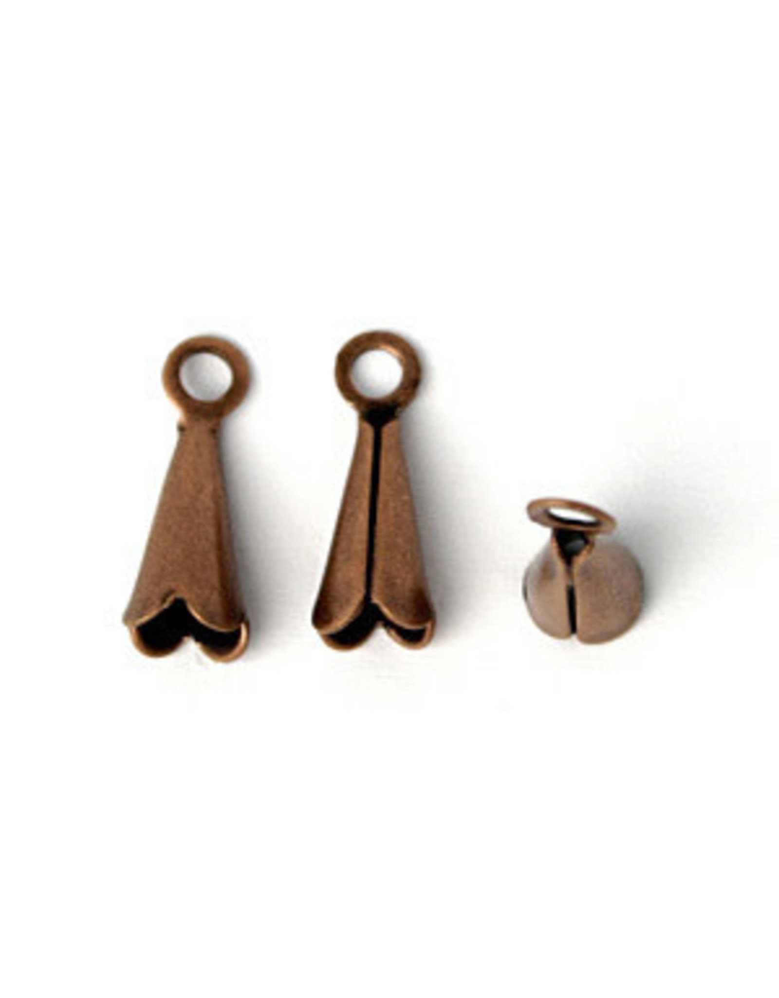 Bell Cone Charm Antique Copper 8x4mm  x50  Brass NF