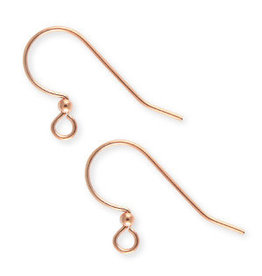 Ear Wire 16mm with  2mm Ball Rose Gold x50 NF