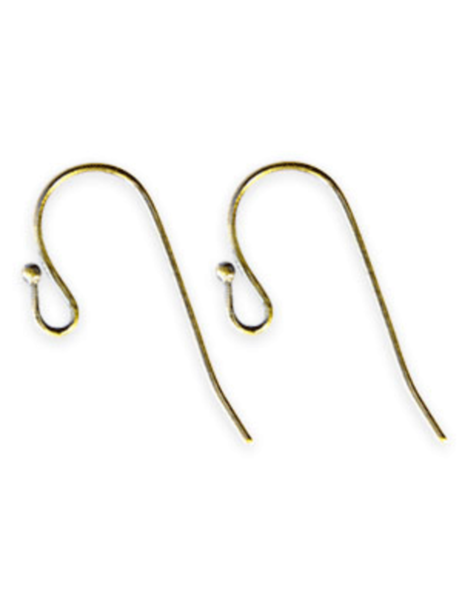 Ear Wire 12mm with  1.5mm Ball Antique Bronze x50 NF