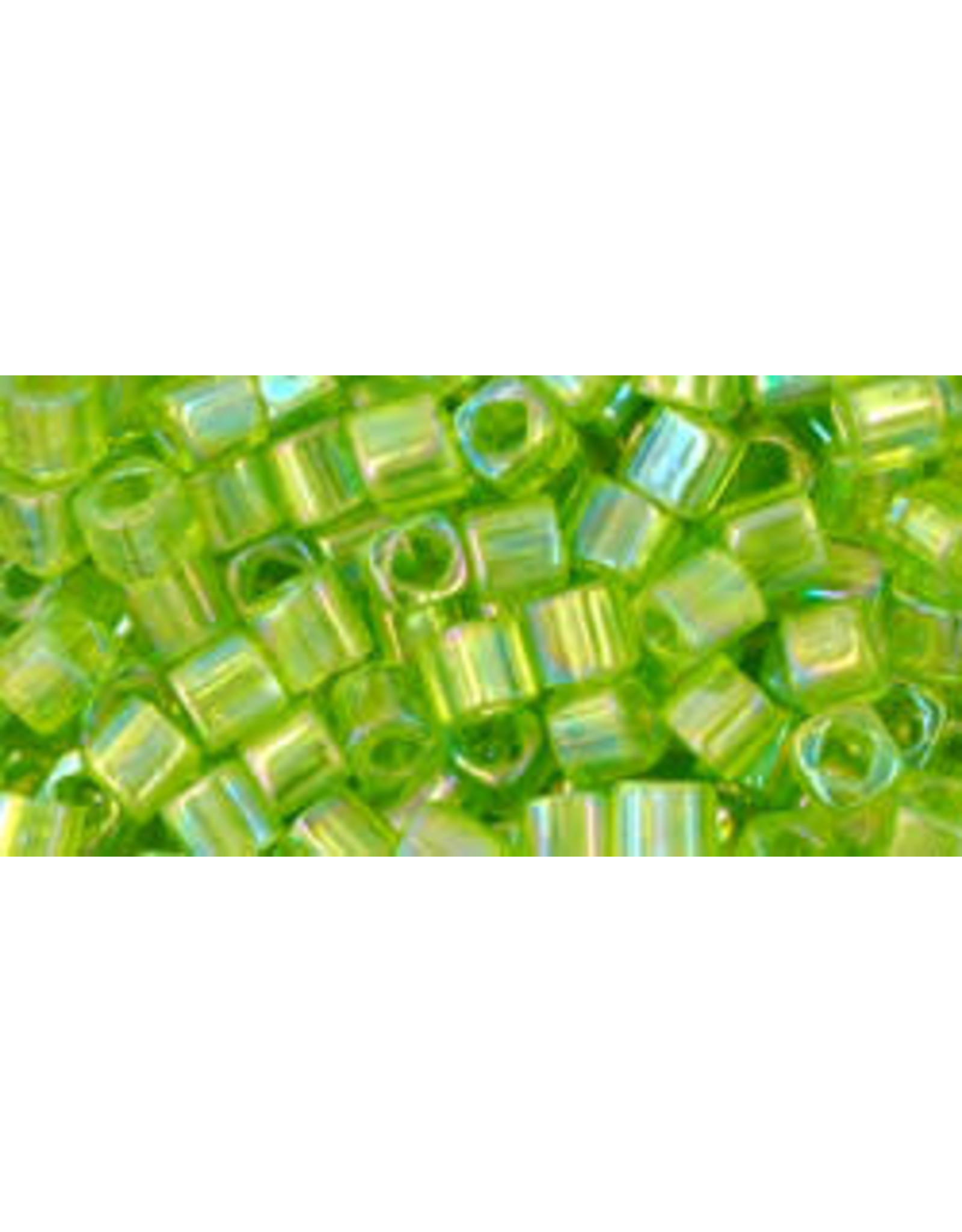 Toho 164  3mm  Cube  6g  Transparent Light Green AB