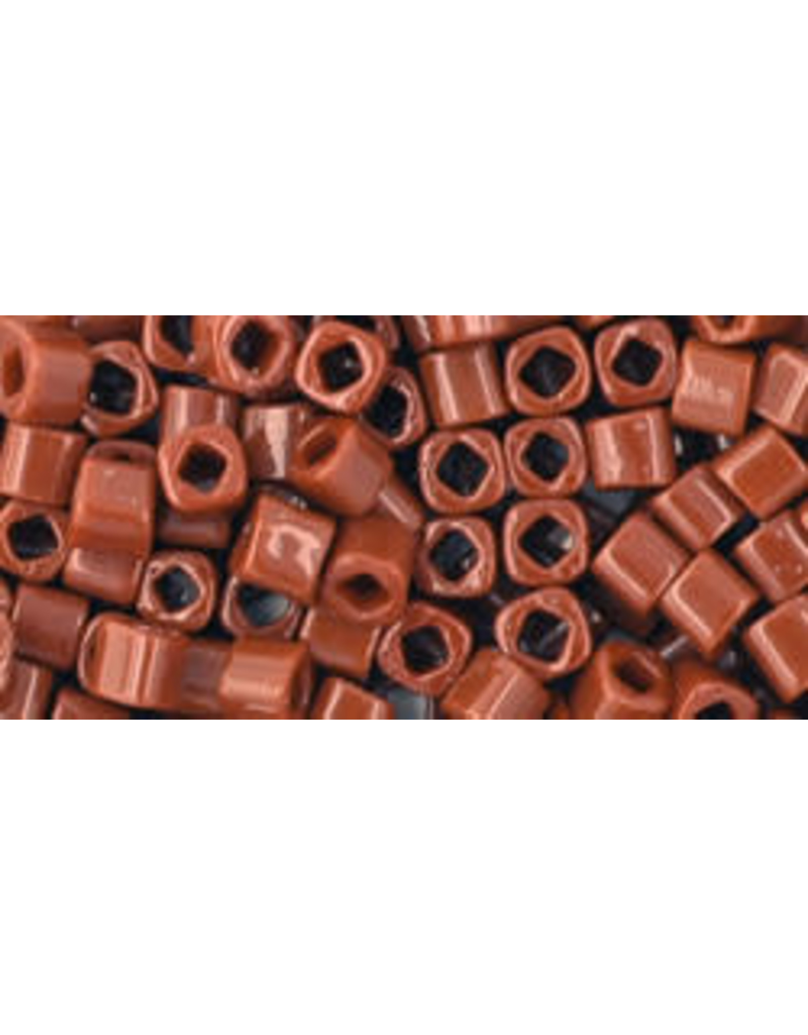 Toho 46L  3mm  Cube  6g  Opaque Terra Cotta Brown