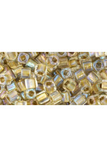 Toho 262  3mm  Cube  6g  Clear Lustre Gold c/l