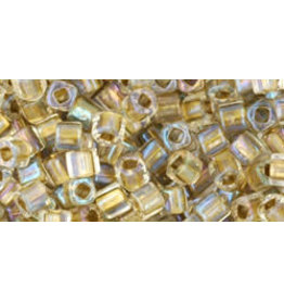 Toho 262  3mm  Cube  6g  Clear Lustre Gold c/l