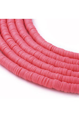 Polymer Clay 6mm Heishi Salmon Pink  approx  x380
