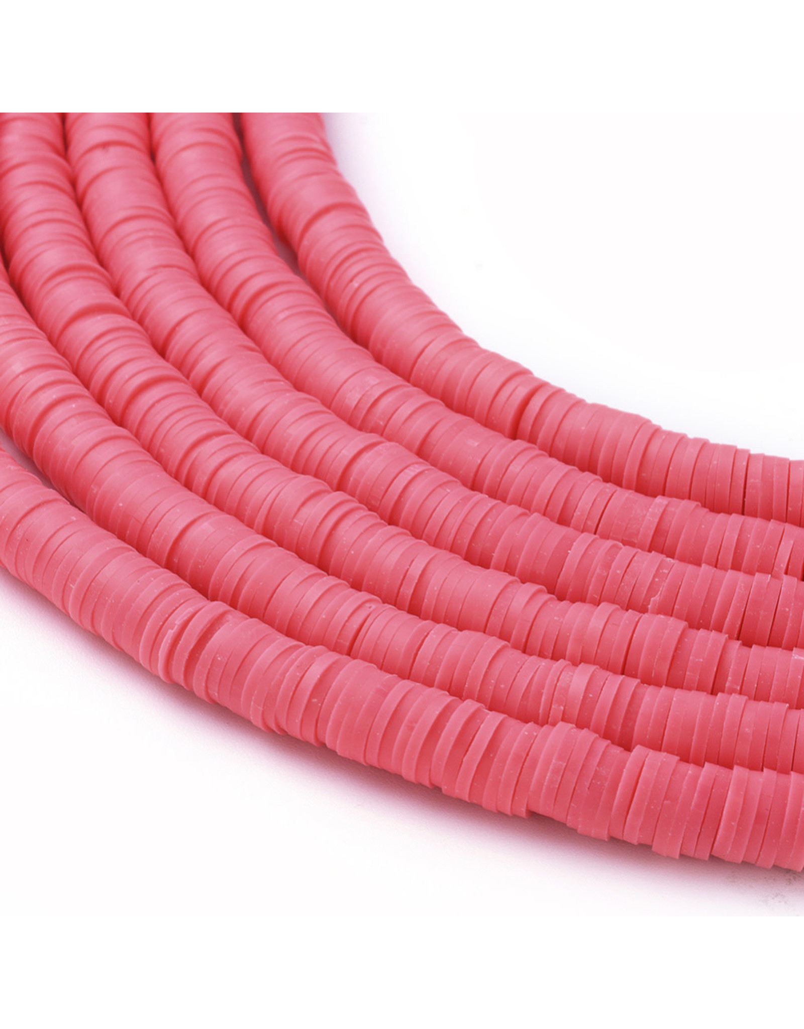 Polymer Clay 6mm Heishi Salmon Pink  approx  x380