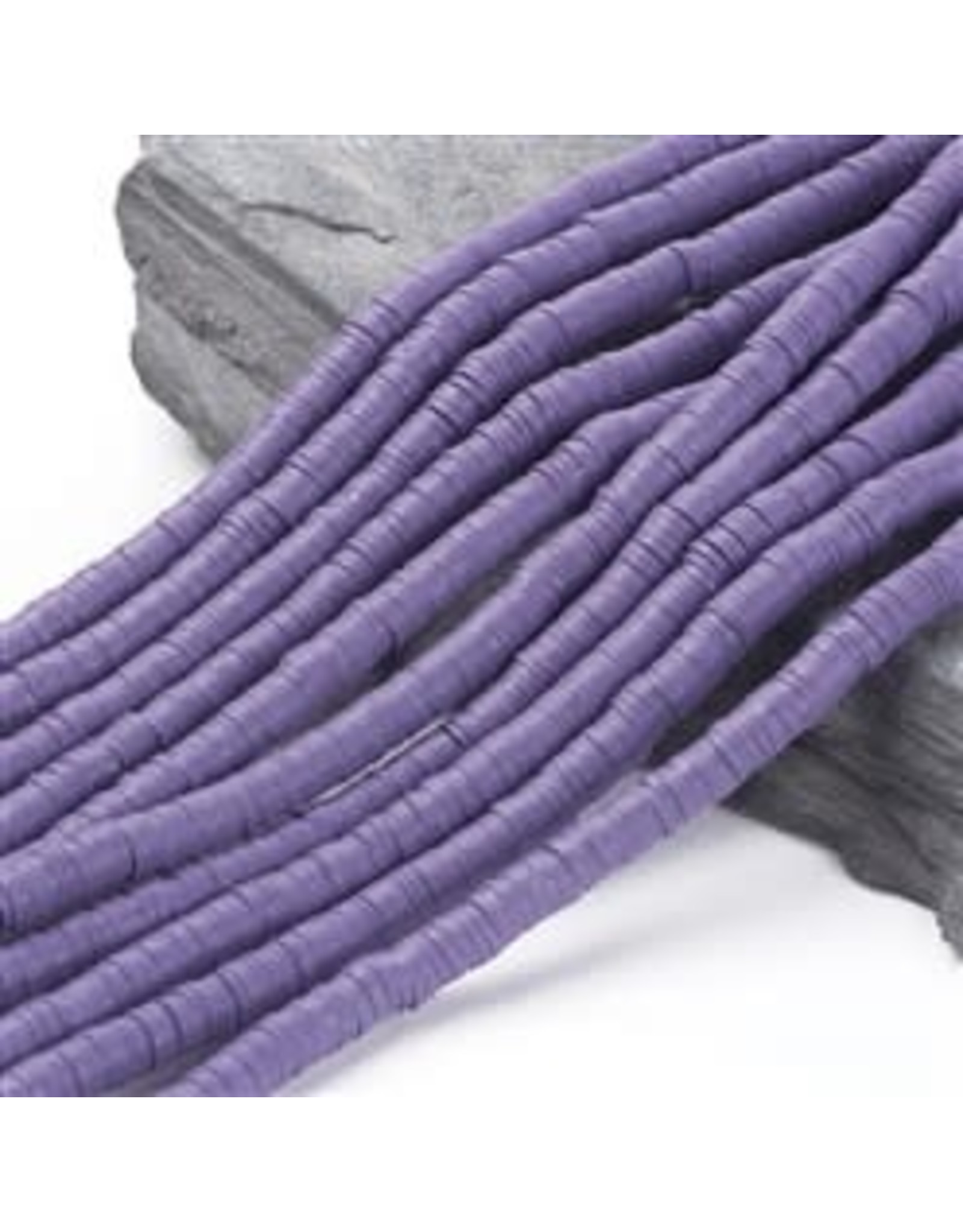 Polymer Clay 6mm Heishi Dusty Purple  approx  x380