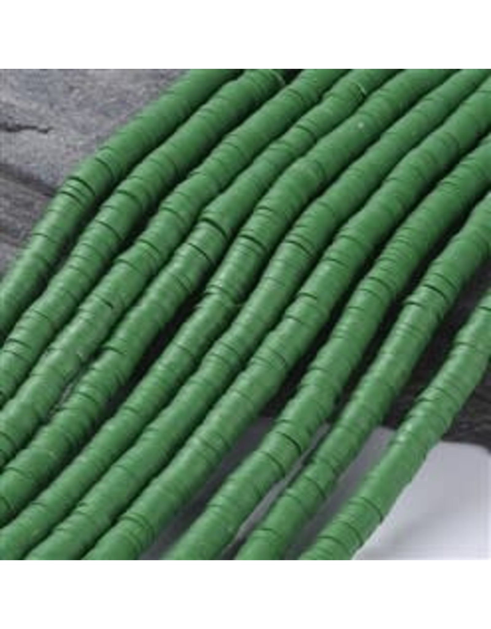 Polymer Clay 6mm Heishi Dark Sea Green  approx  x380