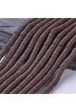 Polymer Clay 6mm Heishi Saddle Brown  approx  x380