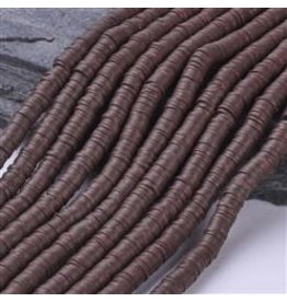 Polymer Clay 6mm Heishi Saddle Brown  approx  x380