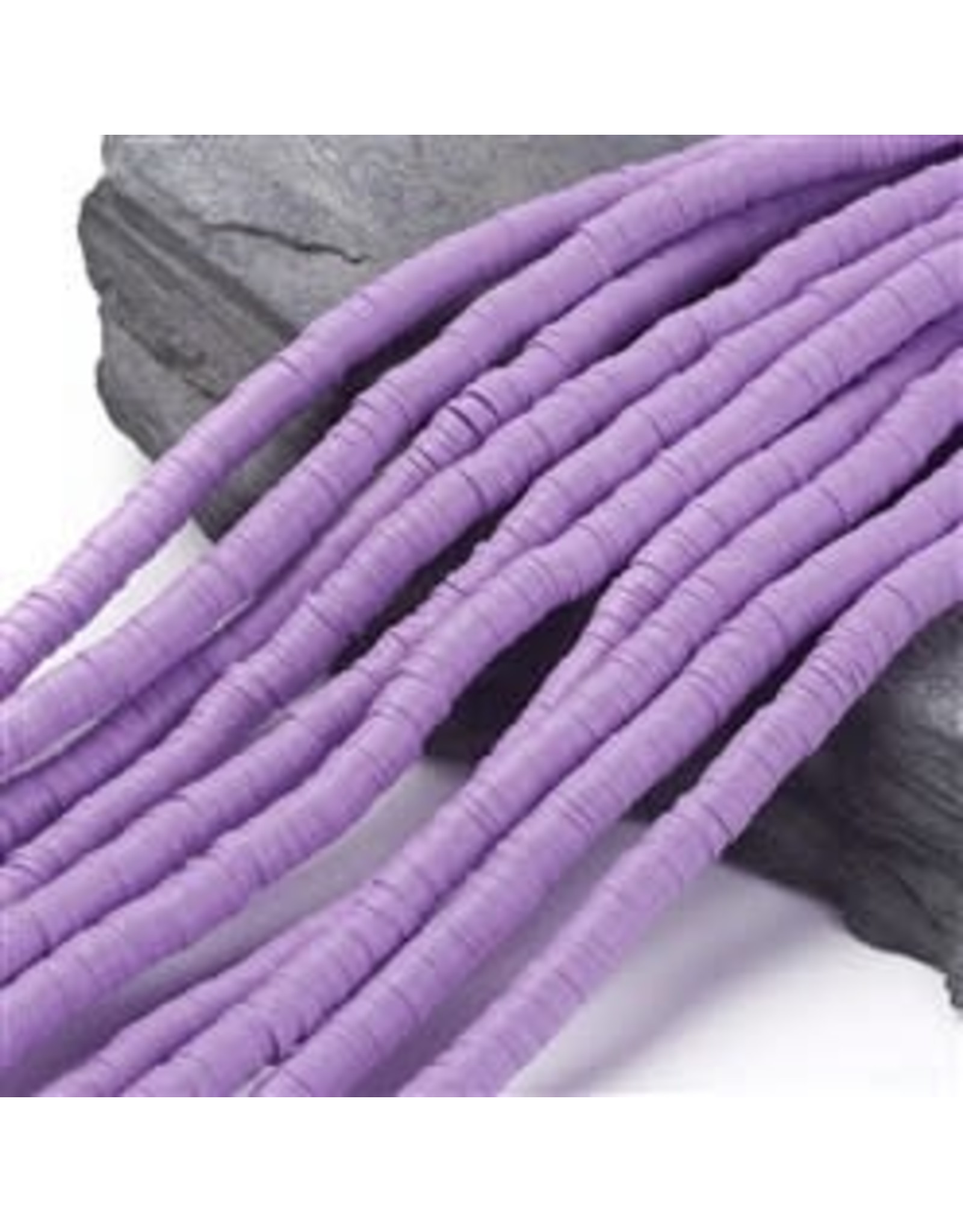 Polymer Clay 6mm Heishi Lavender Purple  approx  x380