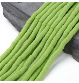 Polymer Clay 6mm Heishi Bright Green approx  x380