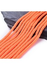 Polymer Clay 6mm Heishi Medium Orange approx  x380