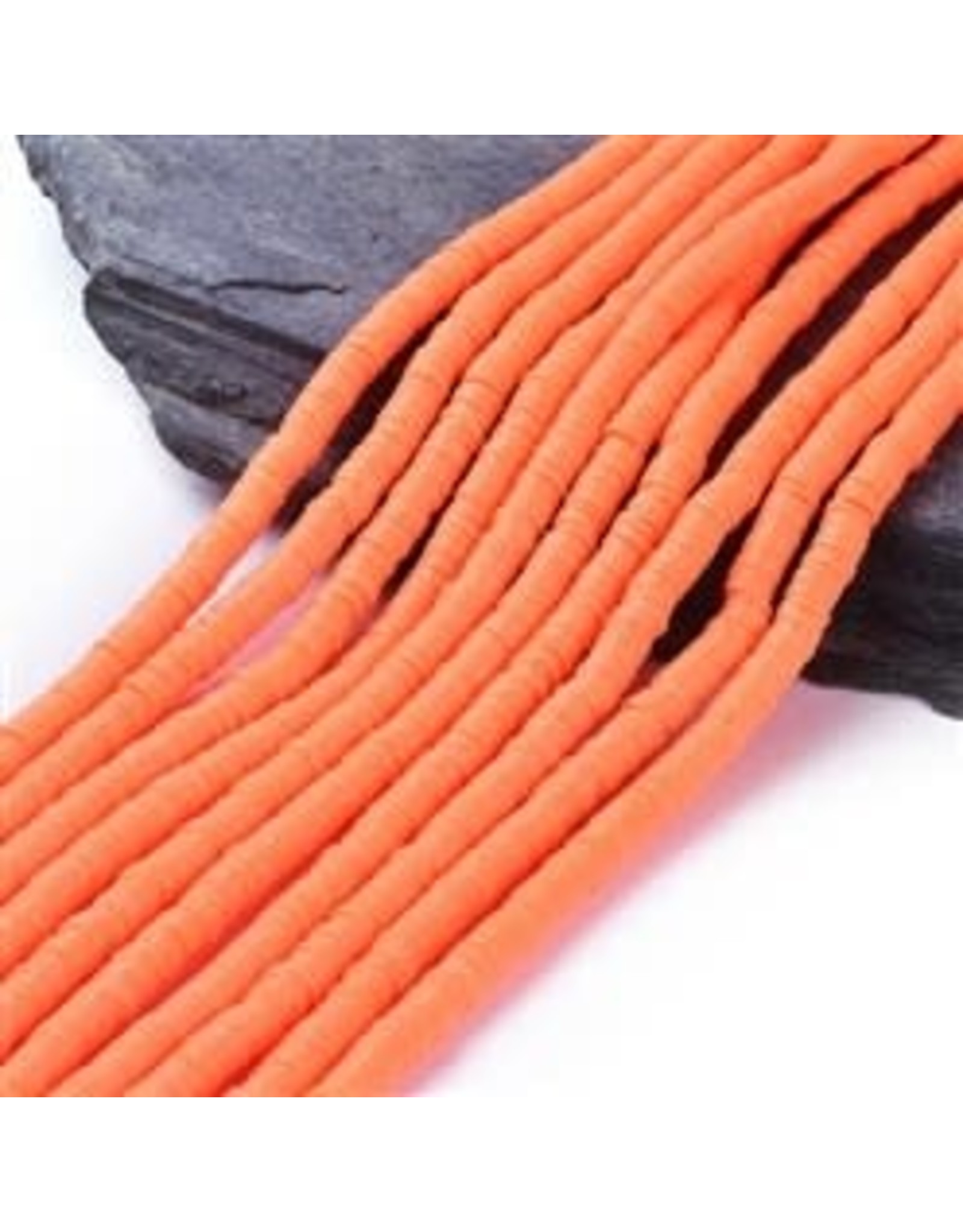 Polymer Clay 6mm Heishi Medium Orange approx  x380