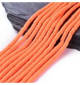Polymer Clay 6mm Heishi Medium Orange approx  x380