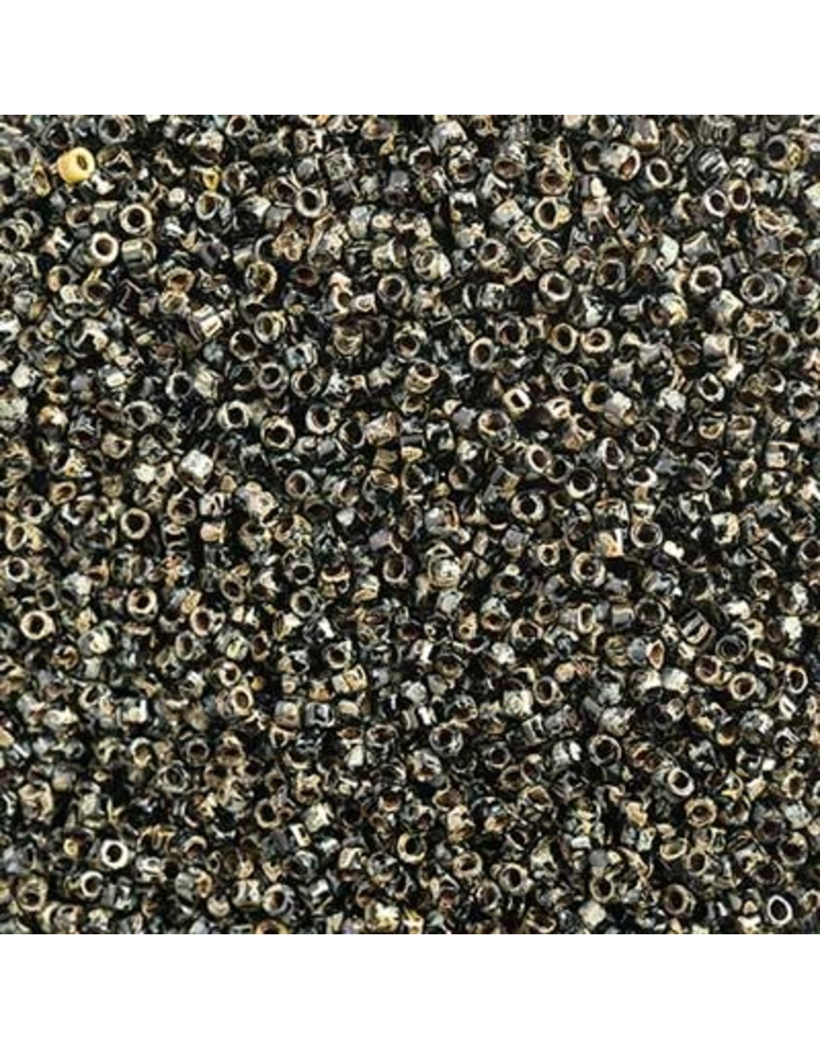 Miyuki db2261 11 Delica 3.5g  Opaque Smoky Black Picasso