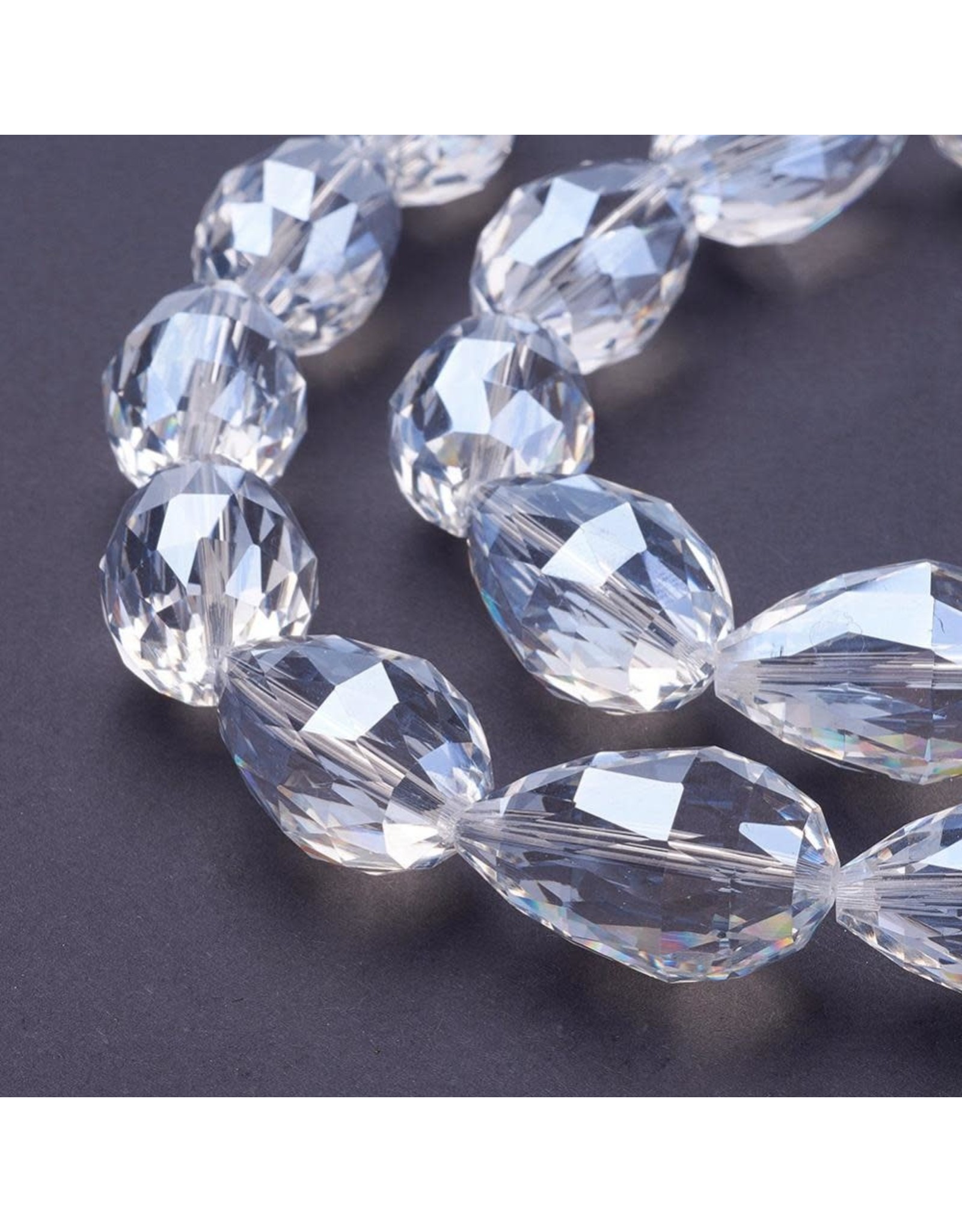 Drop  Clear 28x18mm  AB x3