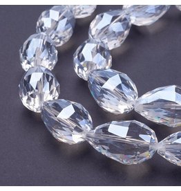 Drop  Clear 28x18mm  AB x3