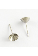 Ear Stud 8mm for Pointy Back Stainless Steel  NF x20
