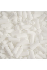 Czech 34833  8x3mm Wampum Bugle 125g White Matte