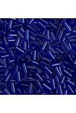 Czech 34901  10x4mm Wampum Bugle 125g Transparent Cobalt Blue