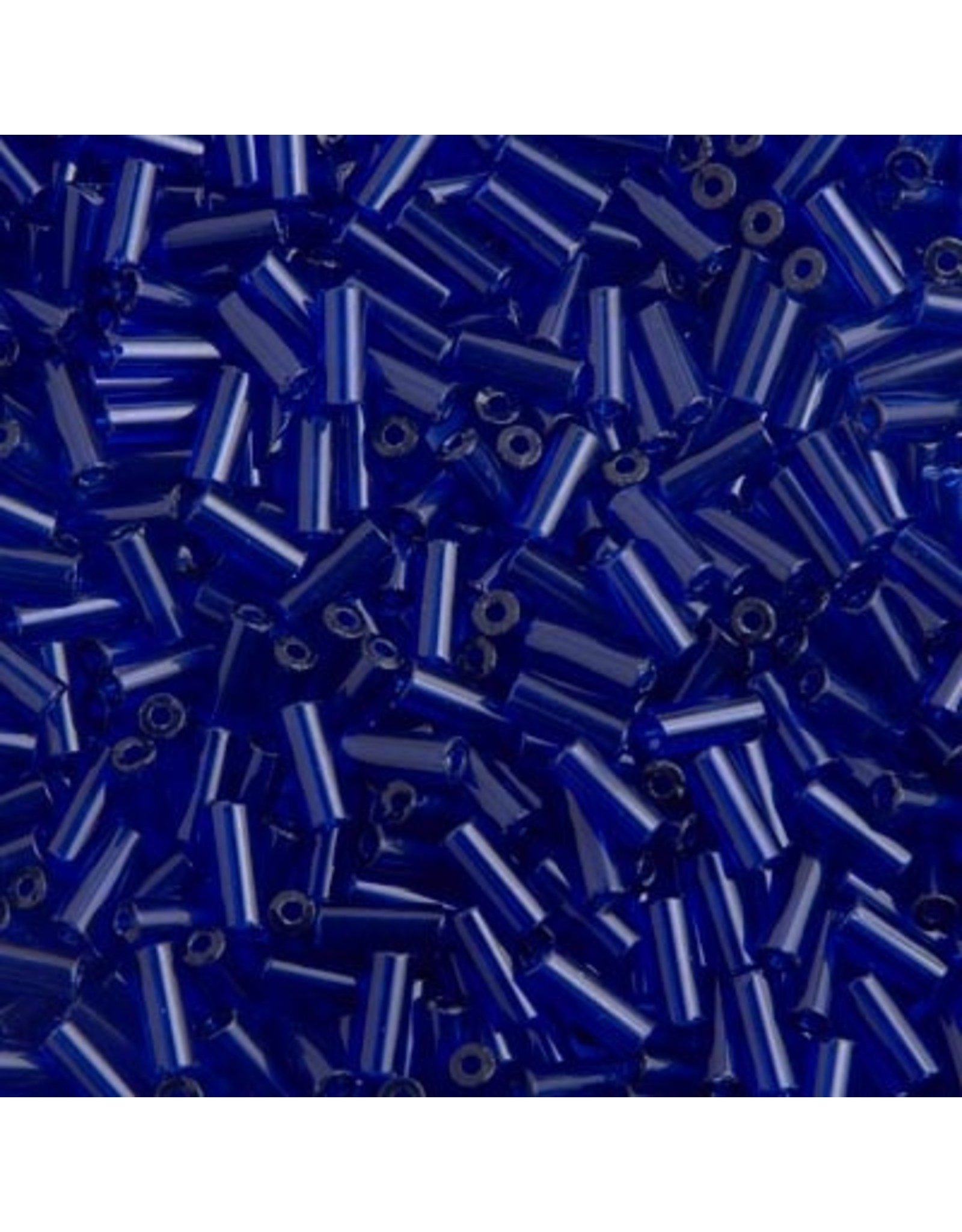 Czech 34901  10x4mm Wampum Bugle 125g Transparent Cobalt Blue