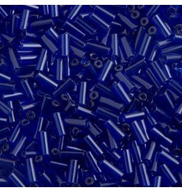 Czech 34901  10x4mm Wampum Bugle 125g Transparent Cobalt Blue