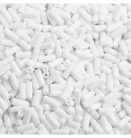 Czech 34903  10x4mm Wampum Bugle 125g  Opaque White Matte