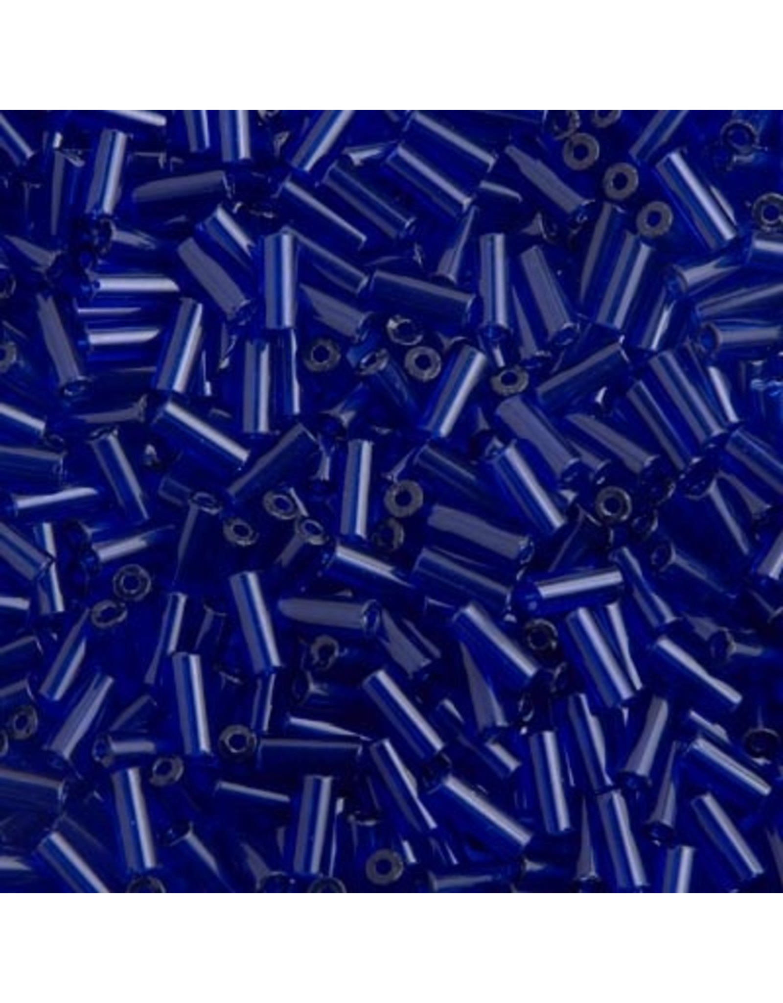 Czech *34901  10x4mm Wampum Bugle 10g Transparent Cobalt Blue