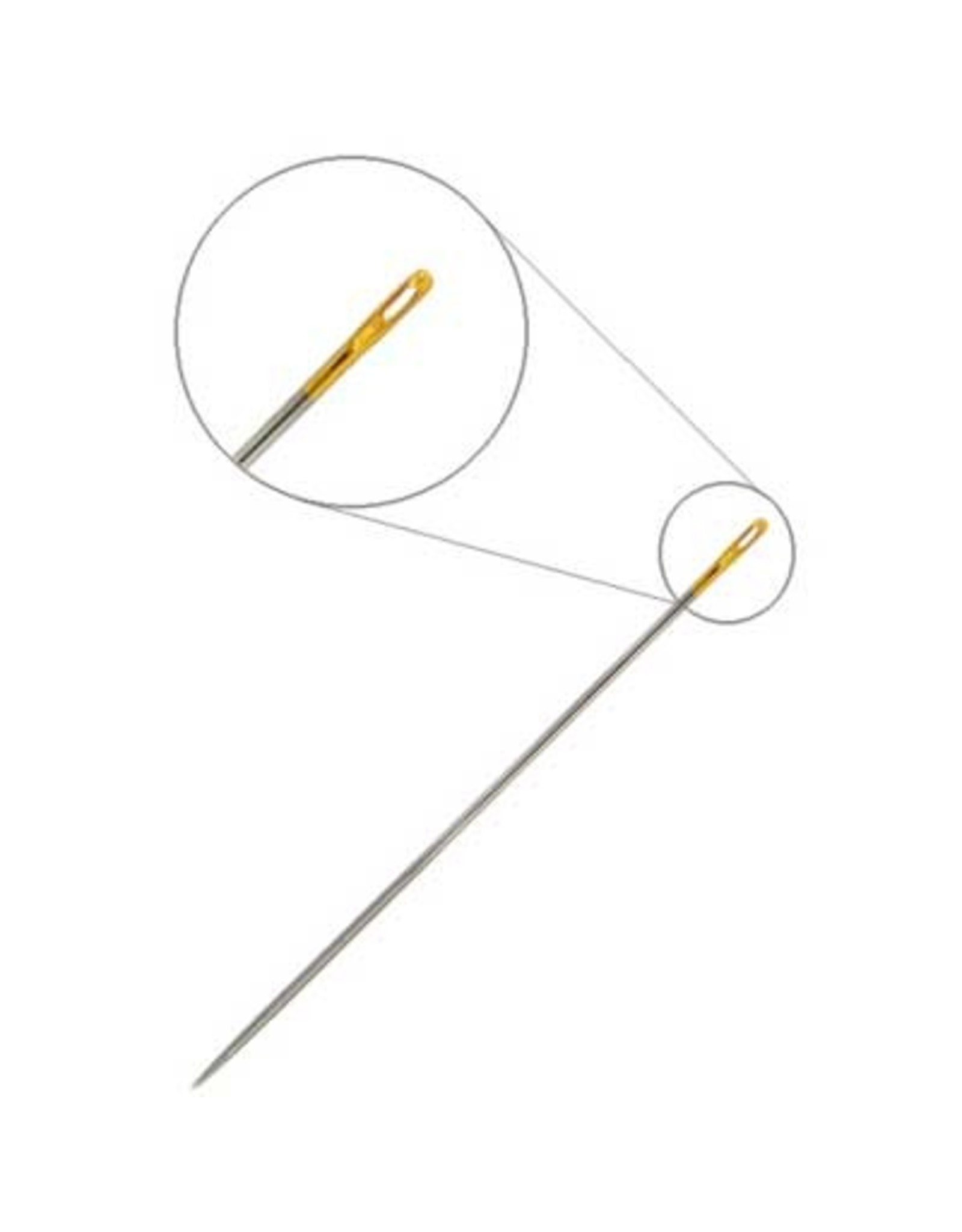 Beading Needle #4  Size 10  33mm Long Gold Eye x25