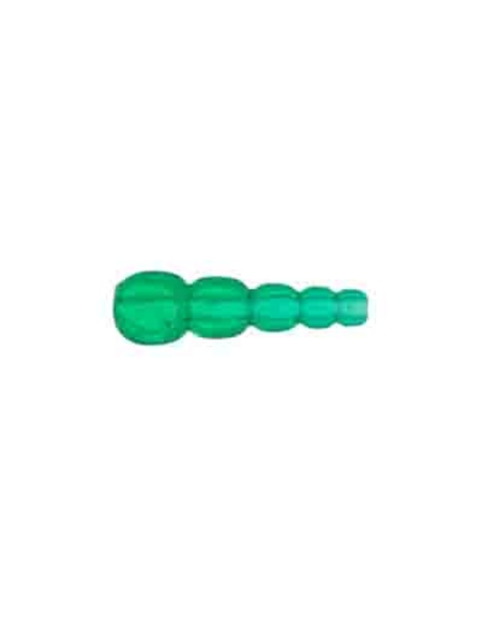 Stacking  20mm Long  approx 6-2mm  Transparent Dark Green  x25