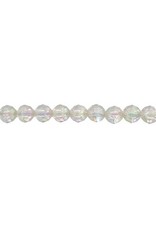 8mm Faceted Round   Clear AB  x250