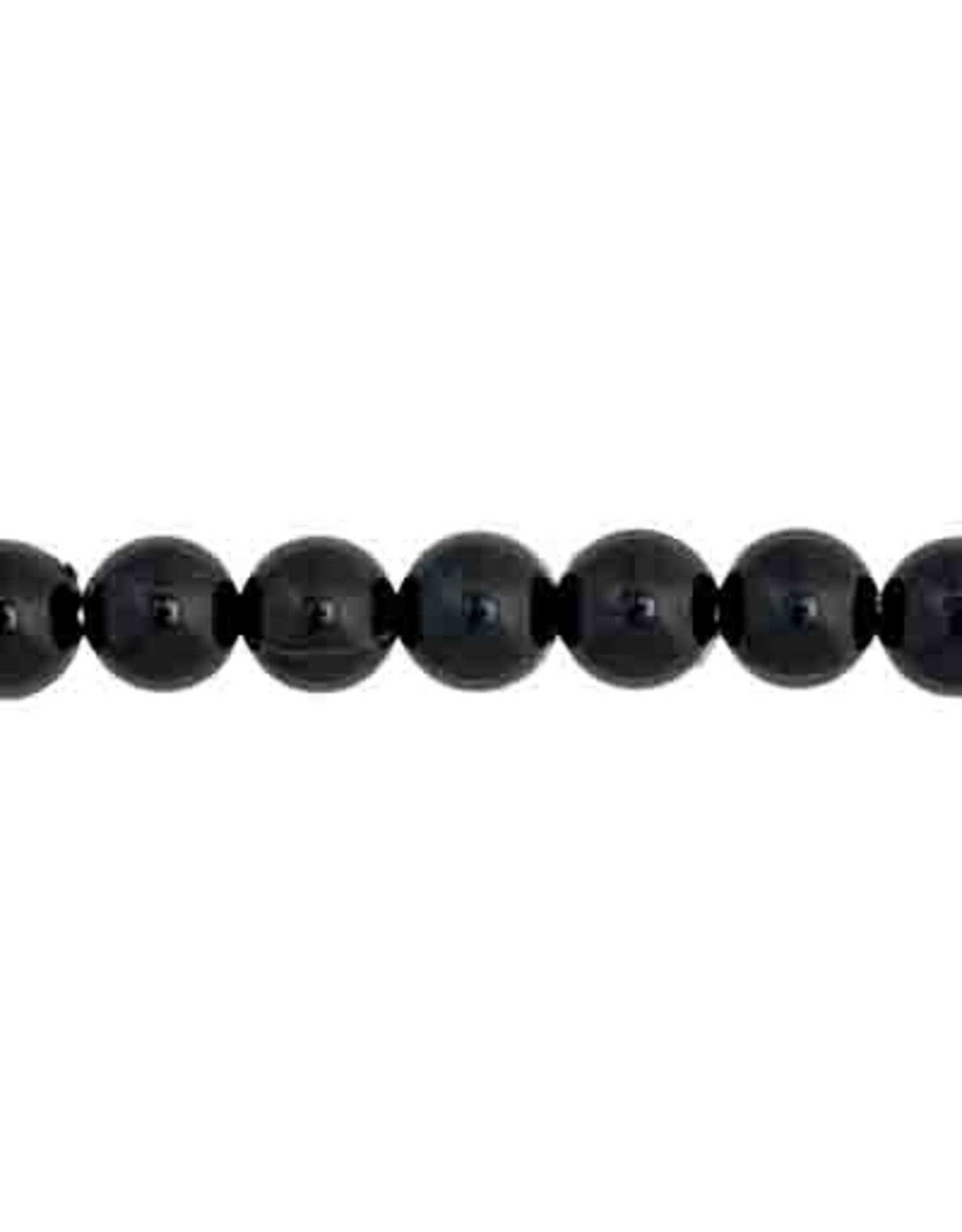 Round  6mm Jet Black  x100