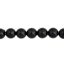 Round  6mm Jet Black  x100