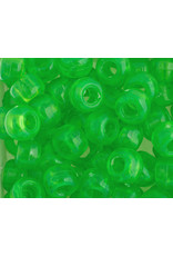 Crow Beads 9mm Transparent Neon Green  x250
