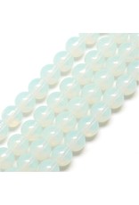 10mm Round   White Opal  x30