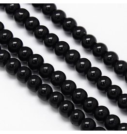 6mm Round   Jet Black  x65