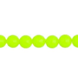 Round  6mm Opaque Neon Yellow  x100