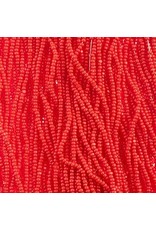 Czech 29304 13/0 Charlotte Cut Seed Hank 12g Opaque Medium Red