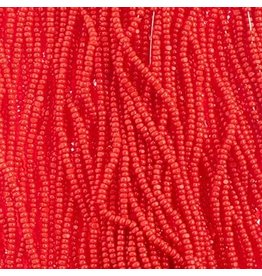 Czech 29304 13/0 Charlotte Cut Seed Hank 12g Opaque Medium Red