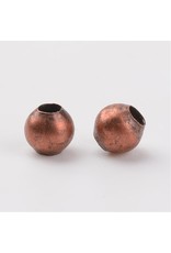 Round Antique Copper Spacer Bead  4mm  x100 NF