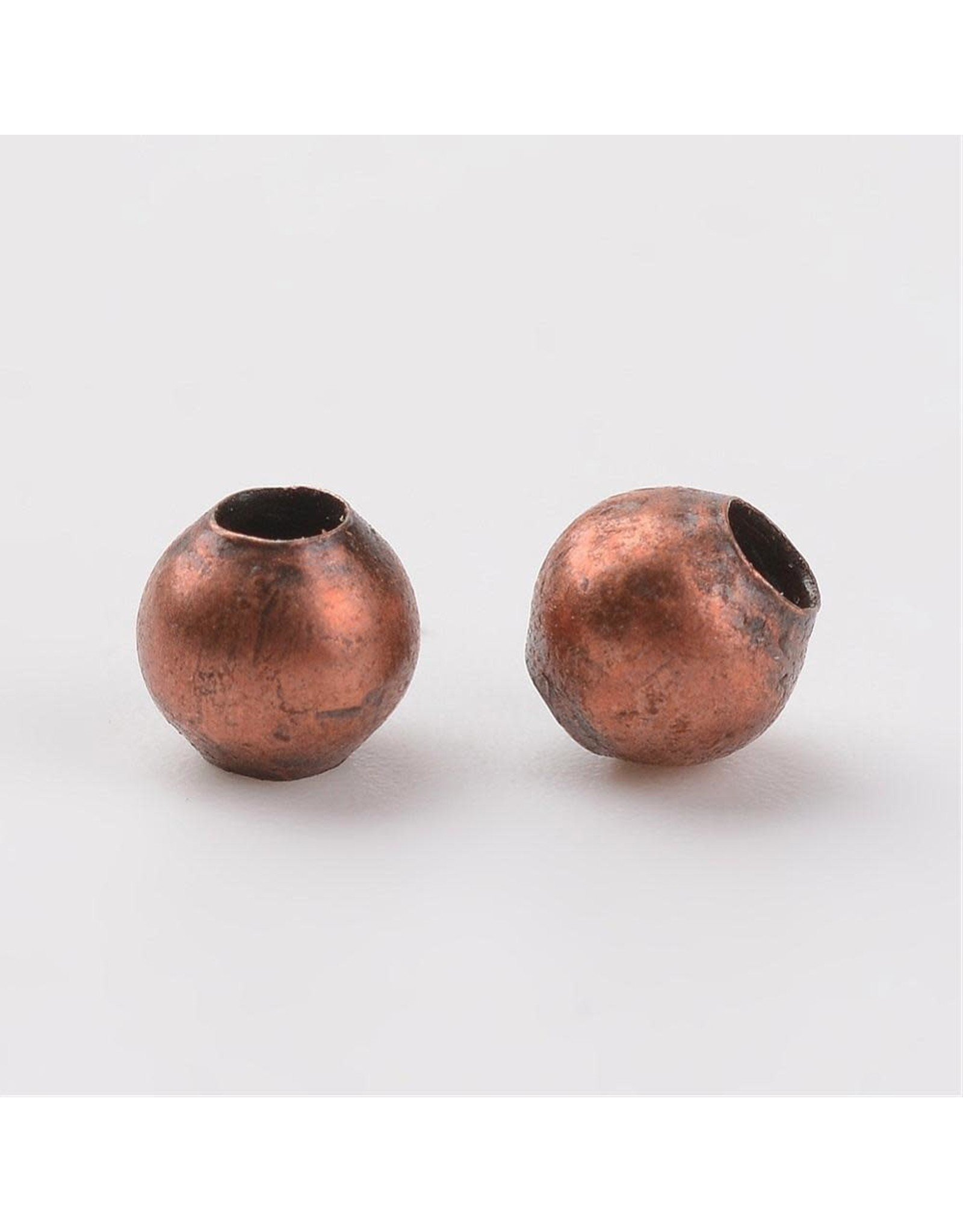 Round Antique Copper Spacer Bead  4mm  x100 NF