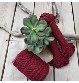 Recycled Cotton Cord  4mm Red Wine 150ft