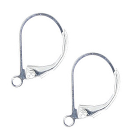 Ear Wire 10x14mm Lever Back Platinum  x50 NF